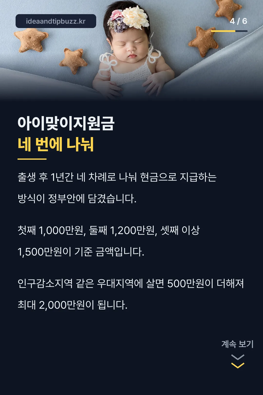 아이맞이지원금 구성