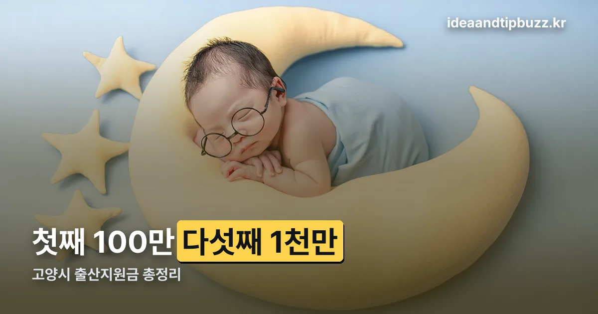 고양시 출산지원금 정리 썸네일