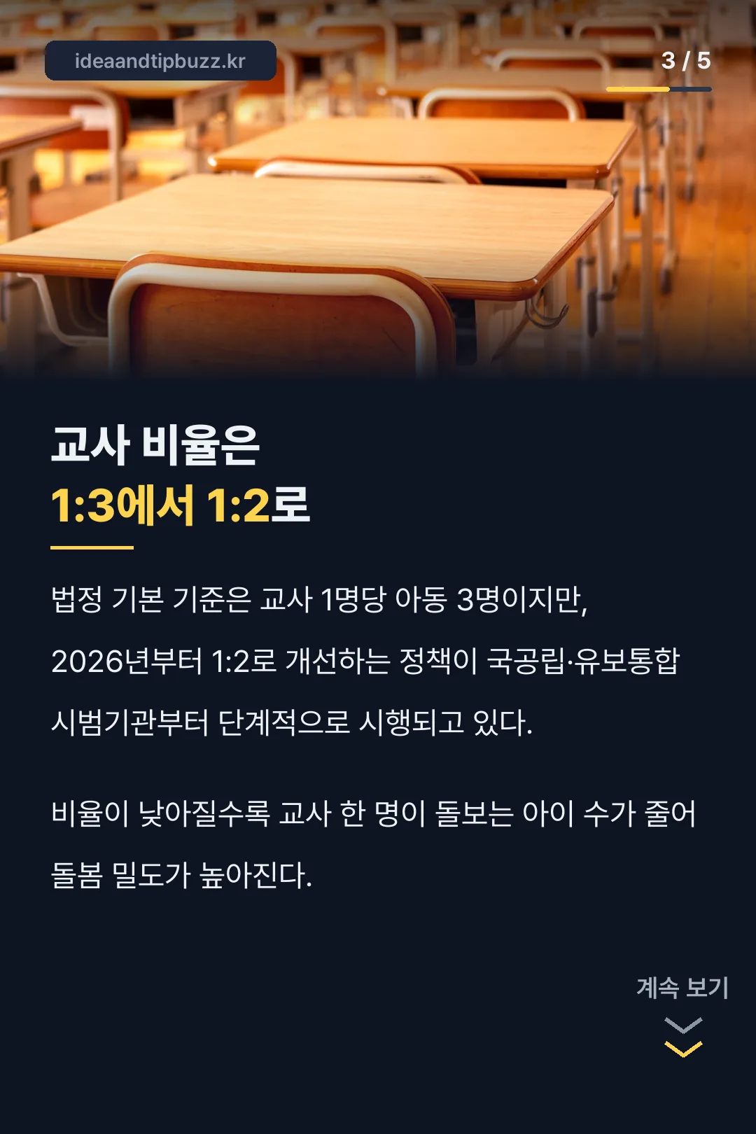 교사 대 아동 비율